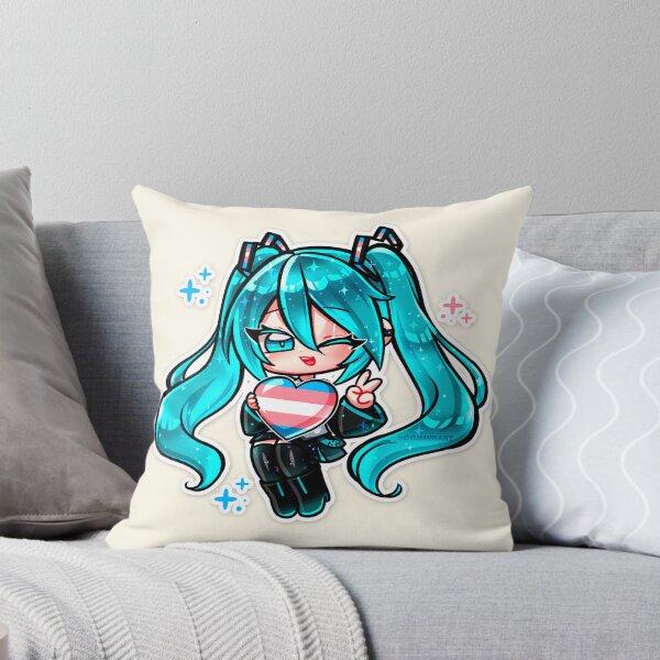 Item preview, Chibi Hatsune Miku - Transsexual flag LGBTQ+ Pride T-Shirt | Cute Anime Vocaloid Pride Heart Shirt | Kawaii Pastel Pride Tee, Unisex Graphic T-Shirt designed and sold by DominiiArt.