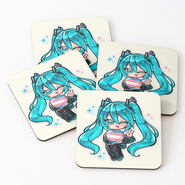 Item preview, Chibi Hatsune Miku - Transsexual flag LGBTQ+ Pride T-Shirt | Cute Anime Vocaloid Pride Heart Shirt | Kawaii Pastel Pride Tee, Unisex Graphic T-Shirt designed and sold by DominiiArt.