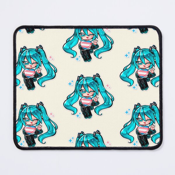 Item preview, Chibi Hatsune Miku - Transsexual flag LGBTQ+ Pride T-Shirt | Cute Anime Vocaloid Pride Heart Shirt | Kawaii Pastel Pride Tee, Unisex Graphic T-Shirt designed and sold by DominiiArt.