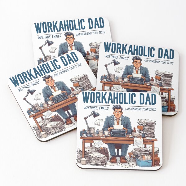 Item preview, Workaholic Dad Meetings Emails and Ignoring Texts designed and sold by grenithh.