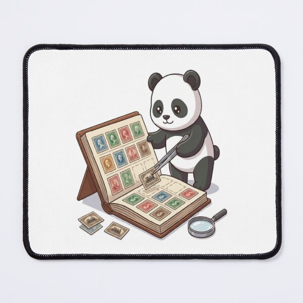 Item preview, Cute Panda Stamp Collecting Hobby designed and sold by Ella_Sketch.