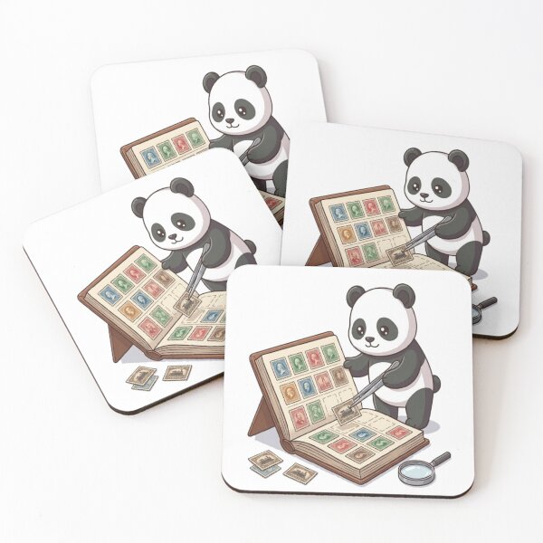 Item preview, Cute Panda Stamp Collecting Hobby designed and sold by Ella_Sketch.