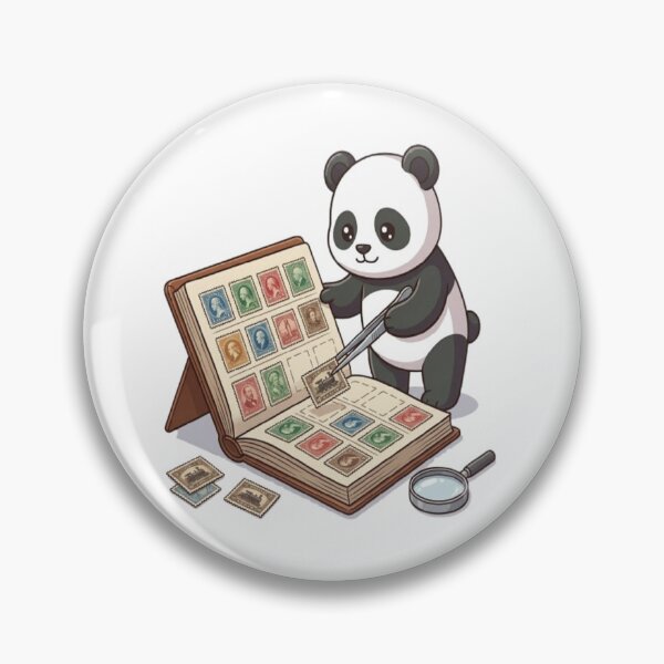 Item preview, Cute Panda Stamp Collecting Hobby designed and sold by Ella_Sketch.