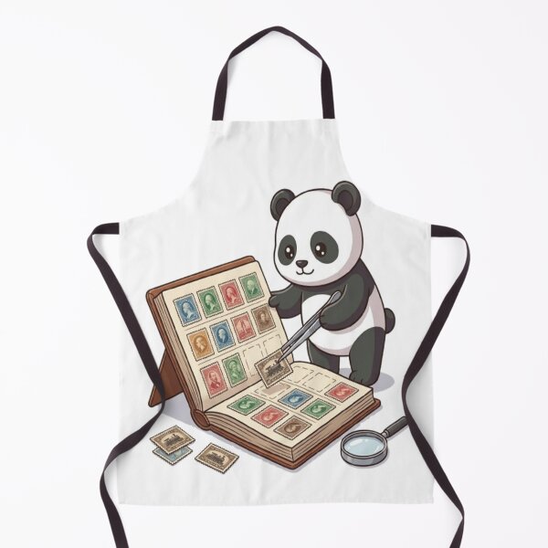 Item preview, Cute Panda Stamp Collecting Hobby designed and sold by Ella_Sketch.