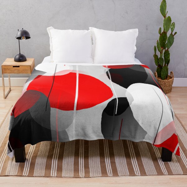 Item preview, Modern Anxiety Abstract - Red, Black, Gray designed and sold by MellowCat.