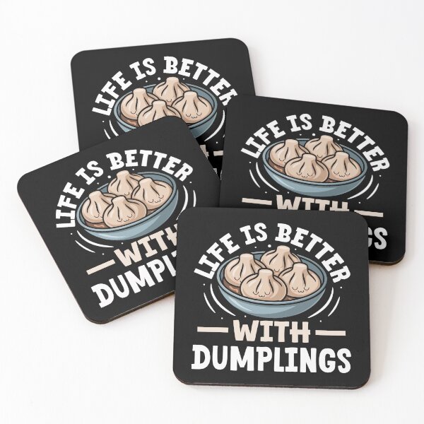 Item preview, Life Is Better with Dumplings – Cute Kawaii Dumpling Bowl designed and sold by EmeraldeaArt.