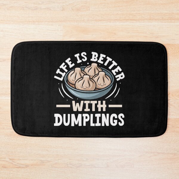 Item preview, Life Is Better with Dumplings – Cute Kawaii Dumpling Bowl designed and sold by EmeraldeaArt.