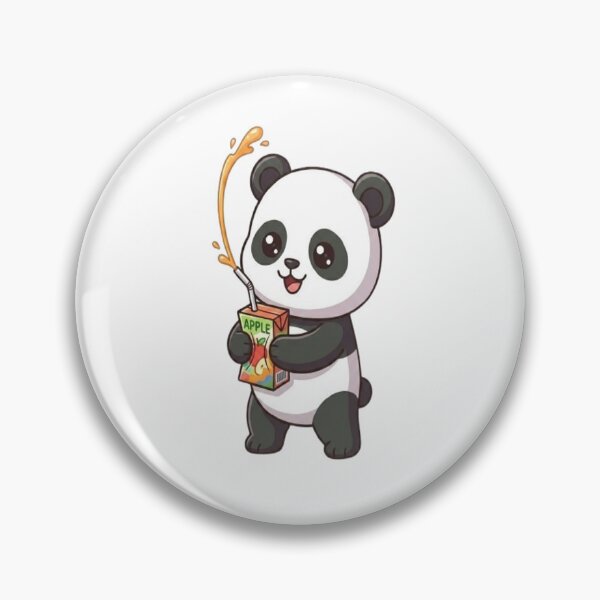 Item preview, Cute Panda Drinking Apple Juice designed and sold by Ella_Sketch.