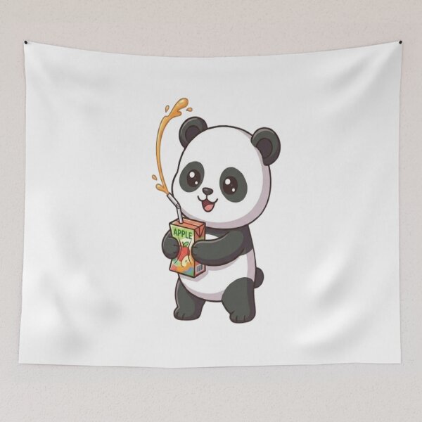 Item preview, Cute Panda Drinking Apple Juice designed and sold by Ella_Sketch.