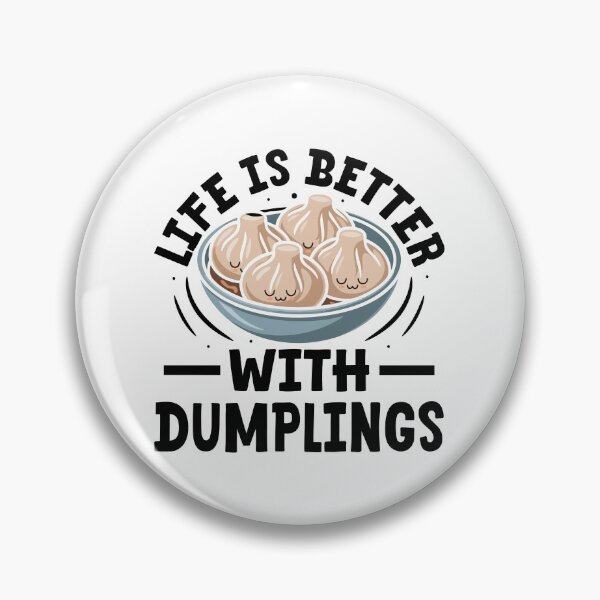 Item preview, Life Is Better with Dumplings – Cute Kawaii Bowl designed and sold by EmeraldeaArt.