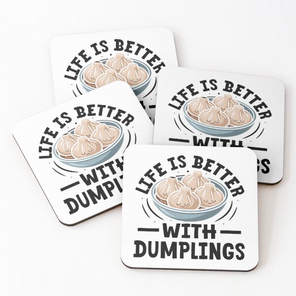 Item preview, Life Is Better with Dumplings – Cute Kawaii Bowl designed and sold by EmeraldeaArt.