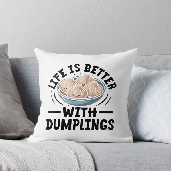 Item preview, Life Is Better with Dumplings – Cute Kawaii Bowl designed and sold by EmeraldeaArt.