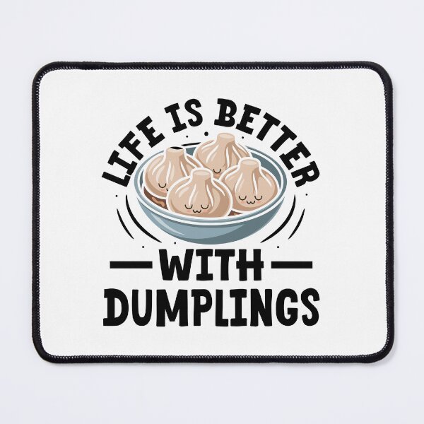 Item preview, Life Is Better with Dumplings – Cute Kawaii Bowl designed and sold by EmeraldeaArt.
