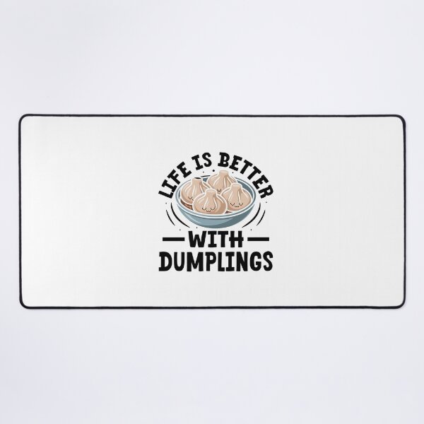 Item preview, Life Is Better with Dumplings – Cute Kawaii Bowl designed and sold by EmeraldeaArt.