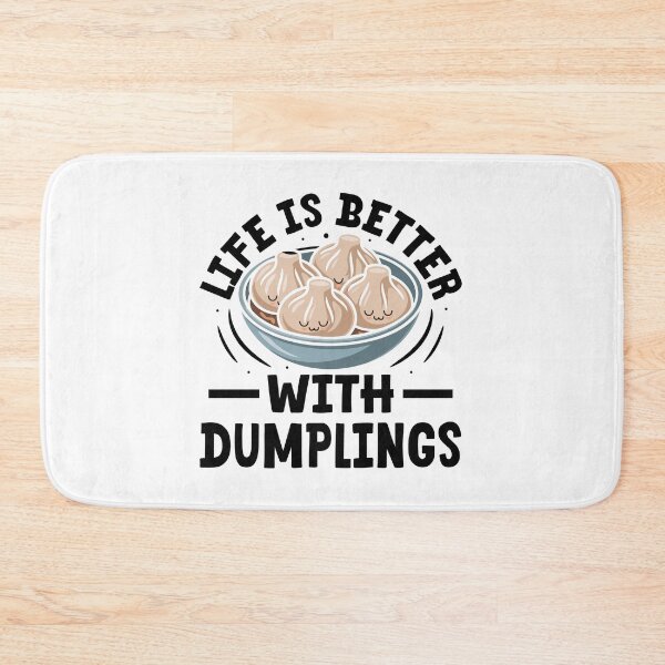 Item preview, Life Is Better with Dumplings – Cute Kawaii Bowl designed and sold by EmeraldeaArt.