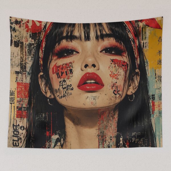 Item preview, Urban Japanese Graffiti Portrait designed and sold by PureVibeStudio.