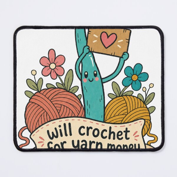 Item preview, Will Crochet for Yarn Money designed and sold by VisualArtsOasis.