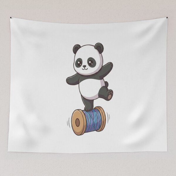 Item preview, Cute Kawaii Panda Balancing Spool designed and sold by Ella_Sketch.
