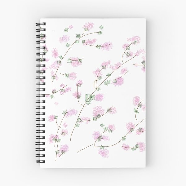 Item preview, Stylized Pink Blossom Branches on White designed and sold by BalkanBloom.