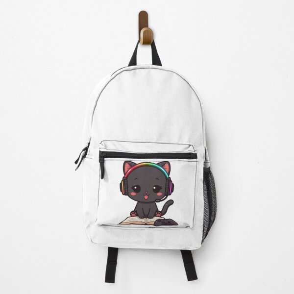 Item preview, Kawaii Study Cat Gamer Gift | Cute Black Kitten Gaming Sticker designed and sold by Stylestickers55.