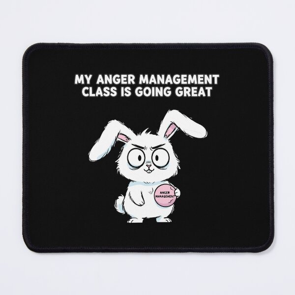 Item preview, Funny Angry Bunny Anger Management Class Cute Animal Meme designed and sold by Cipher & Soul.