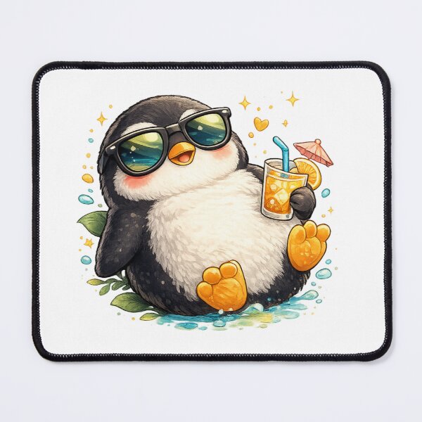 Item preview, Cute Summer Penguin with Sunglasses | Tropical Vacation Cartoon designed and sold by AMIR PRO .