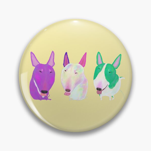 Item preview, Three Bull Terriers designed and sold by TamaAnimalArt.