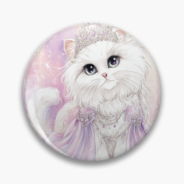 Item preview, Elegant, regal white fluffy cat with a tiara designed and sold by dcrc.