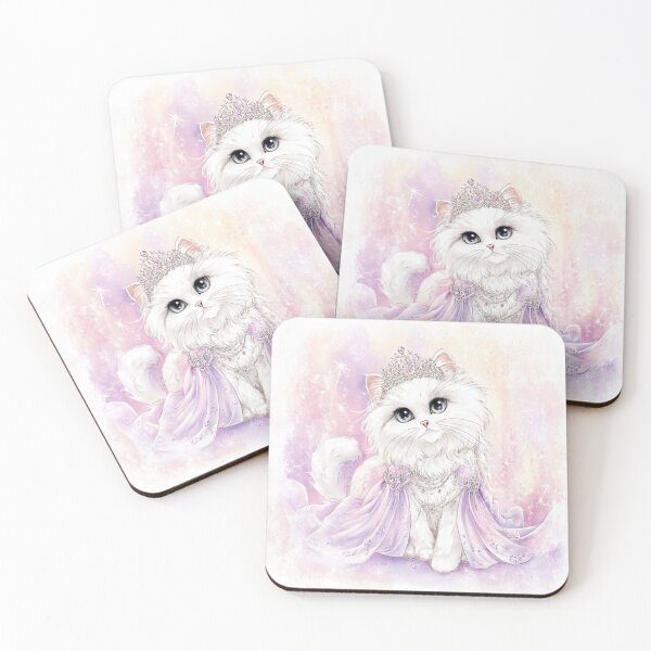 Item preview, Elegant, regal white fluffy cat with a tiara designed and sold by dcrc.