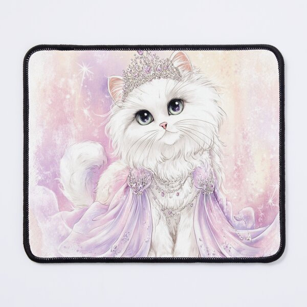 Item preview, Elegant, regal white fluffy cat with a tiara designed and sold by dcrc.
