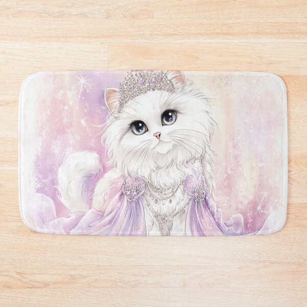 Item preview, Elegant, regal white fluffy cat with a tiara designed and sold by dcrc.
