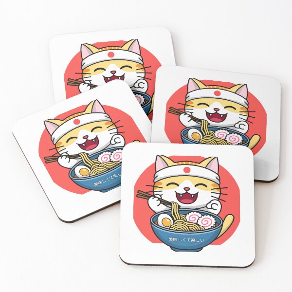 Item preview, Un lindo gato comiendo fideos ramen designed and sold by BoldcreationsM.