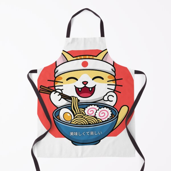 Item preview, A cute cat eating ramen noodles designed and sold by BoldcreationsM.
