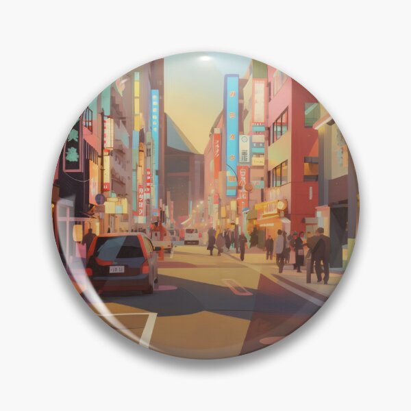 Item preview, Japan street scene at night designed and sold by - Designspace -.