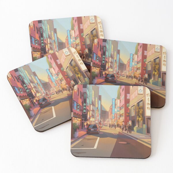 Item preview, Japan street scene at night designed and sold by - Designspace -.
