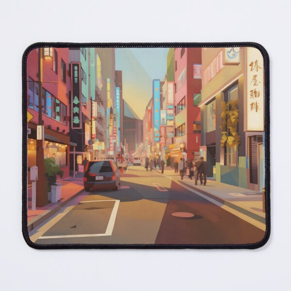 Item preview, Japan street scene at night designed and sold by - Designspace -.