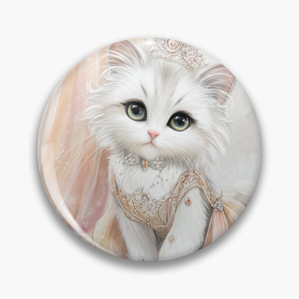 Item preview, Elegant, regal white fluffy cat with a tiara designed and sold by dcrc.