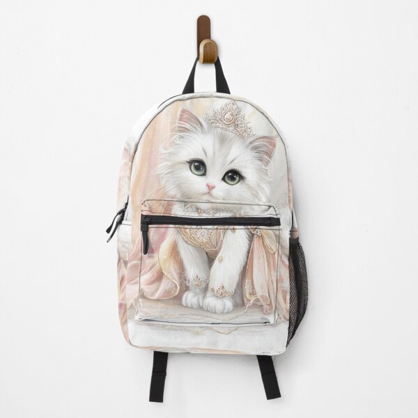 Item preview, Elegant, regal white fluffy cat with a tiara designed and sold by dcrc.
