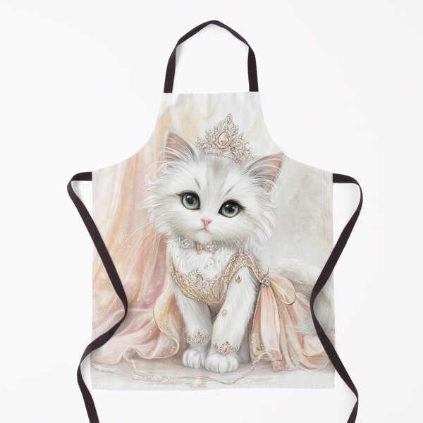 Item preview, Elegant, regal white fluffy cat with a tiara designed and sold by dcrc.