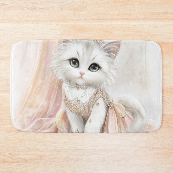 Item preview, Elegant, regal white fluffy cat with a tiara designed and sold by dcrc.