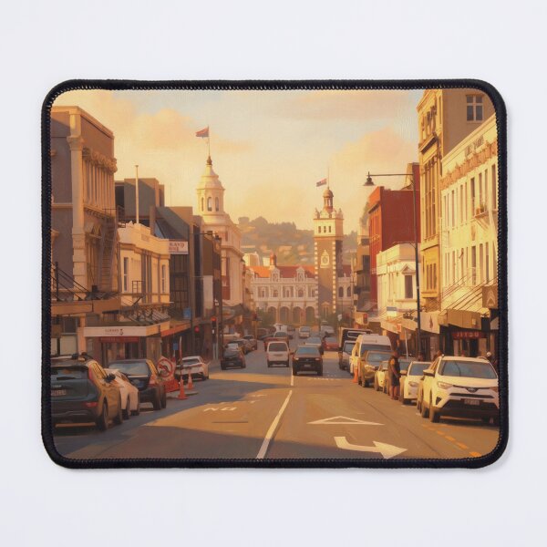 Item preview, City street scene golden hour sunset light designed and sold by - Designspace -.