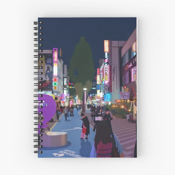 Item preview, Street at night in South Korea designed and sold by - Designspace -.