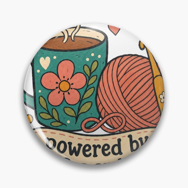 Item preview, Powered by Coffee and Yarn designed and sold by VisualArtsOasis.