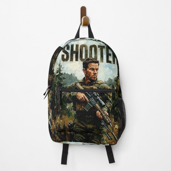 Item preview, Shooter Retro Military Action Thriller Tribute Art Movie Poster designed and sold by Art's Diner.