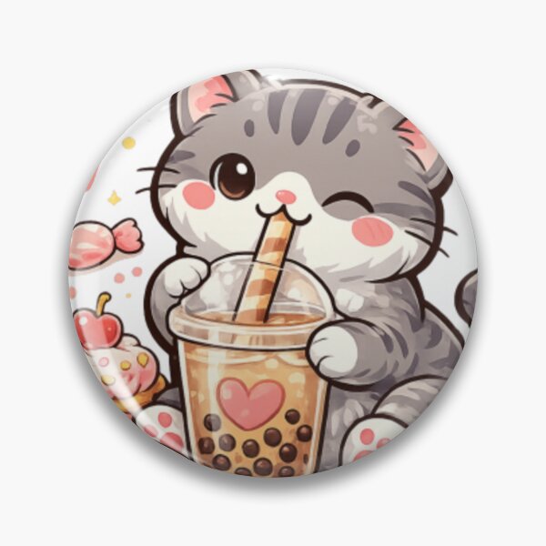 Item preview, Cute Kawaii Cat Boba Tea Shirt – Bubble Tea Cat Lover Gift – Adorable Kitten Tee designed and sold by Creativedes786.
