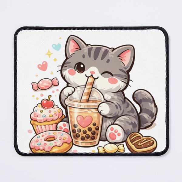 Item preview, Cute Kawaii Cat Boba Tea Shirt – Bubble Tea Cat Lover Gift – Adorable Kitten Tee designed and sold by Creativedes786.