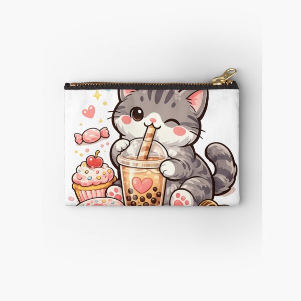 Item preview, Cute Kawaii Cat Boba Tea Shirt – Bubble Tea Cat Lover Gift – Adorable Kitten Tee designed and sold by Creativedes786.