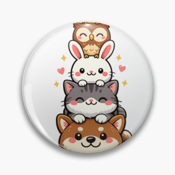 Item preview, Cute Animal Stack Kawaii Shirt – Shiba Inu Cat Bunny Owl Chick Cute Gift designed and sold by Creativedes786.