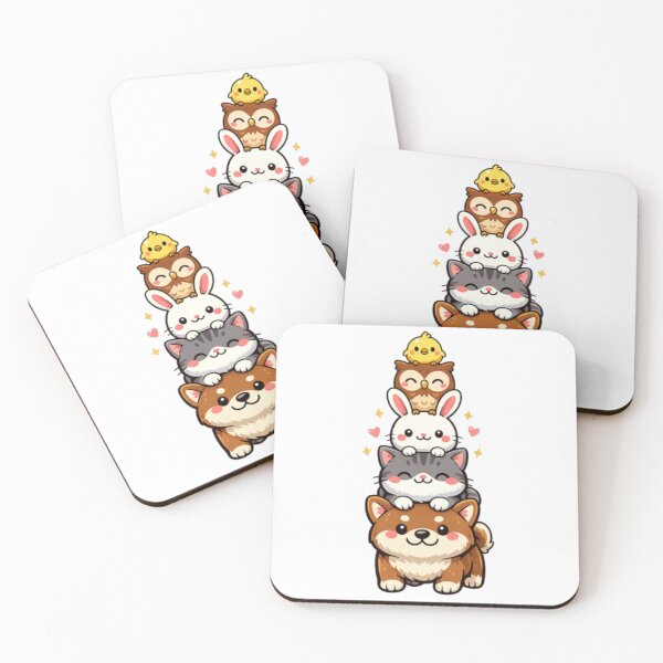 Item preview, Cute Animal Stack Kawaii Shirt – Shiba Inu Cat Bunny Owl Chick Cute Gift designed and sold by Creativedes786.