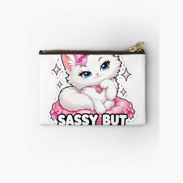 Item preview, Sassy But Classy Funny Cute Cat Meme Stickers designed and sold by MoodyMeows.